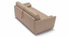 Canapé convertible cuir assise profonde avec cale-reins Fiorano - Tissu cuir marron - vue de dos