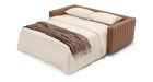 Canapé convertible cuir et tissu bicolore Levante - déplié- 4