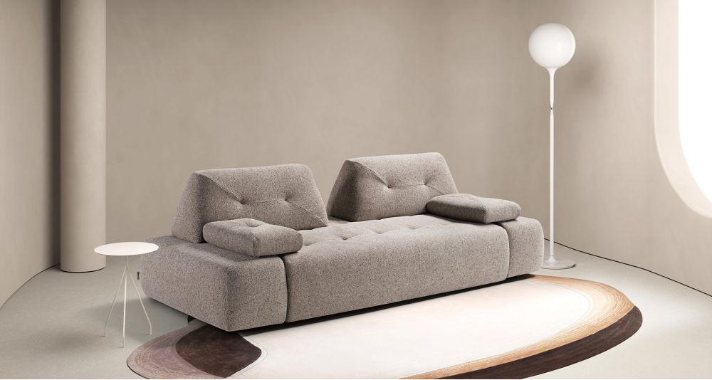 Canapé convertible à profondeur modulable Savoia