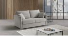 Canapé convertible Rapido couchage quotidien matelas 16 cm Carmona - tissu gris - vue de côté - ambiance