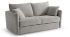 Canapé convertible Rapido couchage quotidien matelas 16 cm Carmona - tissu gris - vue de côté - 1
