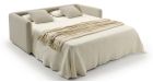 Canapé convertible Rapido couchage quotidien matelas 16 cm Carmona - tissu beige - vue déplier - 1