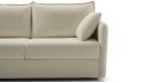 Canapé convertible Rapido couchage quotidien matelas 16 cm Carmona - tissu beige - vue de face - 1