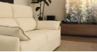 Canapé convertible Rapido compact à accoudoirs fins Ubeda - tissu beige - vue accoudoirs - 2