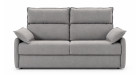 Canapé convertible Rapido compact à accoudoirs fins Ubeda - tissu gris - vue de face -
