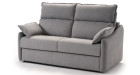 Canapé convertible Rapido compact à accoudoirs fins Ubeda - tissu gris - vue de côté -