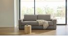 Canapé convertible 4 places couchage 180x200 Diego - tissu gris - de face - ambiance