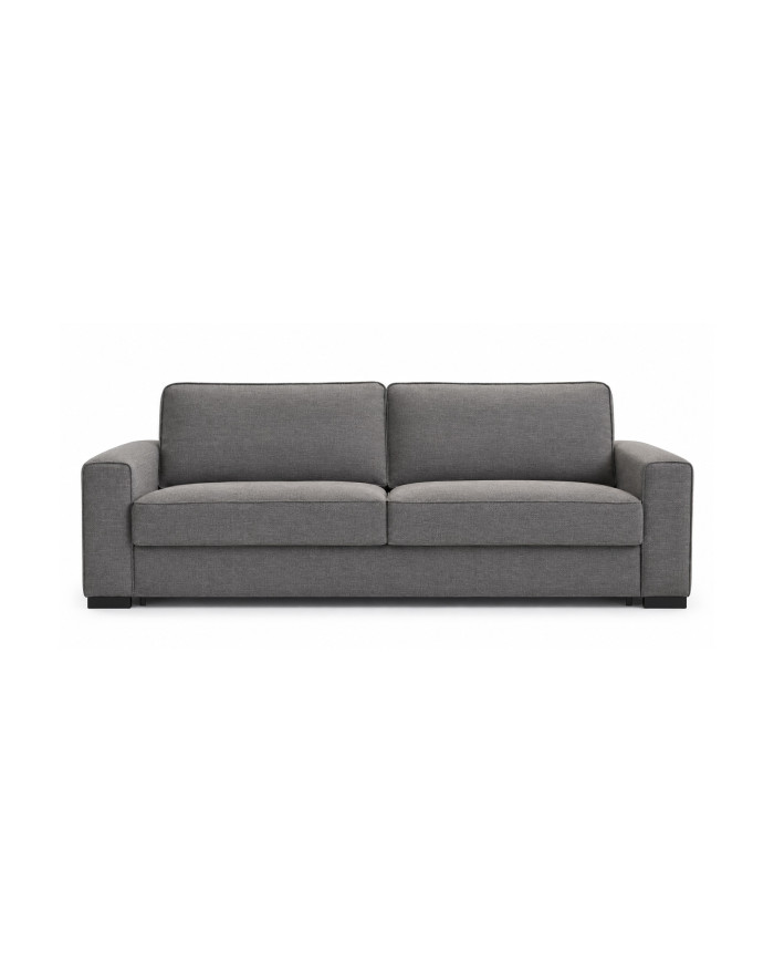 Canapé convertible 4 places couchage 180x200 Diego - tissu gris - de face
