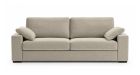 Canapé convertible Rapido matelas 16 cm personnalisable Baeza - tissu beige - vue de face