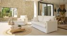 Fauteuil en lin 100% déhoussable Linum - ambiance - 1