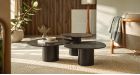 Lot de 3 tables basses gigognes design Vega - céramique - 1