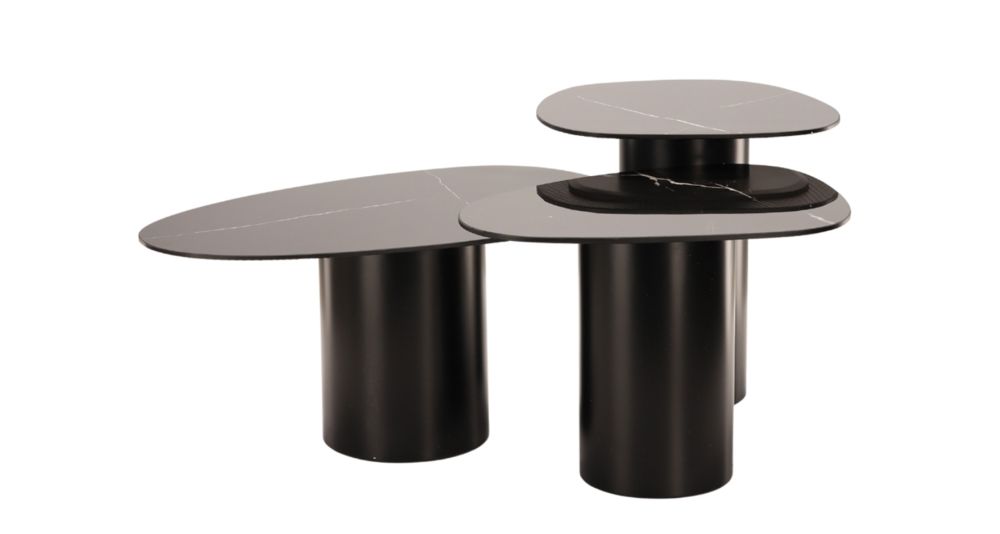 Lot de 3 tables basses gigognes design Vega