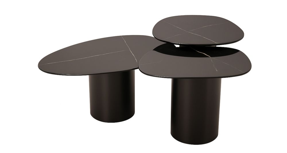Lot de 3 tables basses gigognes design Vega