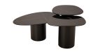 Lot de 3 tables basses gigognes design Vega - céramique - 2