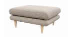 Pouf scandinave personnalisable 90x70 cm Rivano - pieds clair - vue de côté