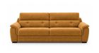 Canapé convertible Rapido avec cales-reins matelassées Velasco - tissu moutarde - vue de face