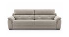 Canapé convertible Rapido avec cales-reins matelassées Velasco - tissu gris - vue de face 