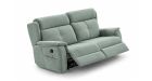 Canapé relax électrique avec poche de rangement Duomo - tissu sauge - vue de côté