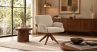 Chaise de repas avec accoudoirs Marceau - ambiance - beige
