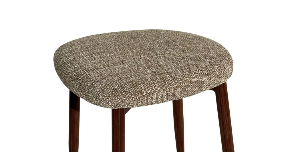 Tabouret bas rond en tissu chiné Georgia