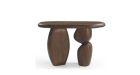 Console en manguier avec pieds sculpturaux Fiore - fond blanc