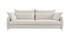 Canapé scandinave avec traversins Velvet - tissu blanc - vue de face