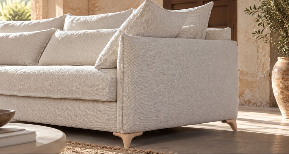 Canapé scandinave avec traversins Velvet
