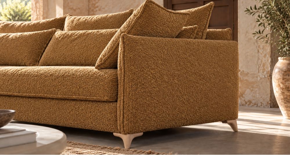 Canapé scandinave avec traversins Velvet