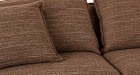 Canapé compact en tissu avec pieds en métal Modene - tissu marron - 2 places - vue de près