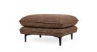 Canapé d'angle réversible avec pouf amovible Modene - tissu marron - pouf