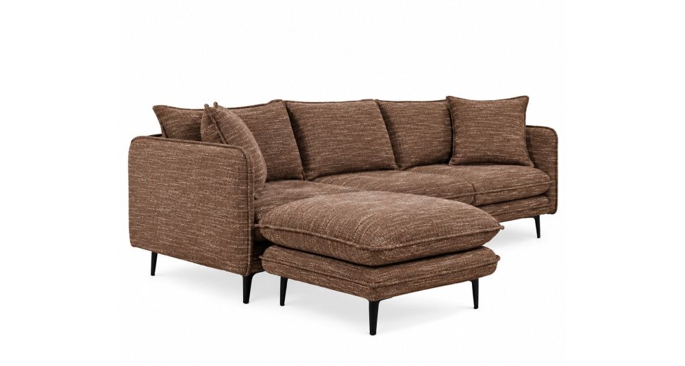Canapé d'angle réversible avec pouf amovible Modene
