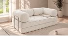 Canapé convertible 3 en 1 en velours côtelé Mova - Sofa 100 - Ecru - ambiance
