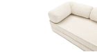 Canapé convertible 3 en 1 en velours côtelé Mova - Sofa 100 - Ecru - vue de côté - 2