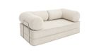 Canapé convertible 3 en 1 en velours côtelé Mova - Sofa 100 - Ecru - vue de côté - 1