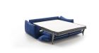 Canapé convertible avec accoudoirs galbés Saona - bleu - vue déplier - 2
