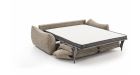 Canapé convertible avec accoudoirs galbés Saona - taupe - vue déplier 