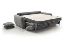 Canapé convertible Rapido à accoudoirs enveloppants Serrano - Tissu gris - vue déplier - 2