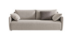 Canapé convertible Rapido mono-assise à accoudoirs fins Aitana - tissu gris - vue de face