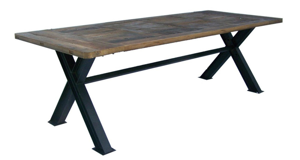 Table repas industrielle bois et métal 250 cm Shirley