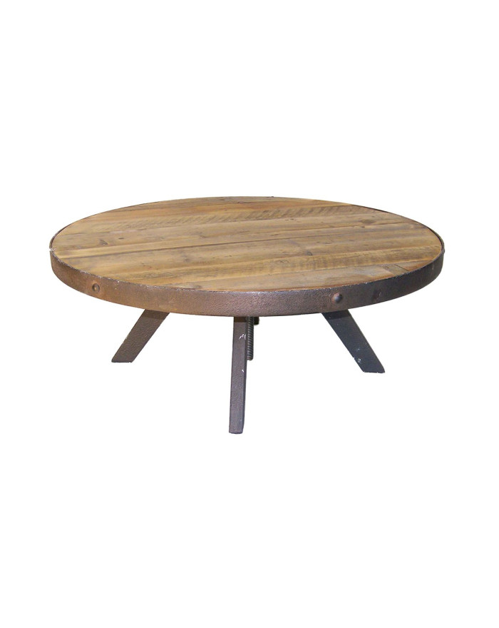 Table basse ronde bois et métal Heelands