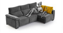 Canapé d&#039;angle grand confort avec assises relax Romane