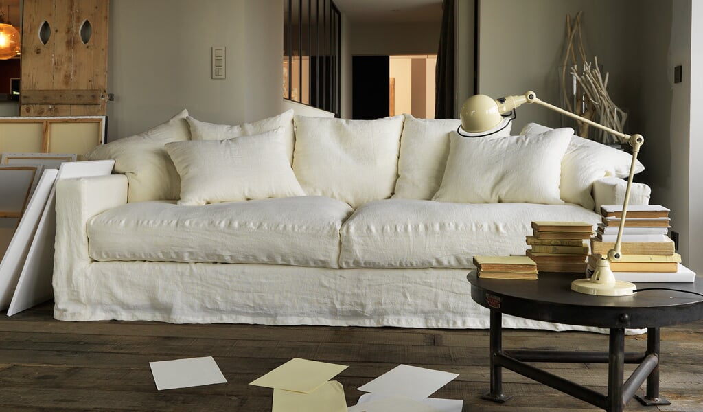 Housse de canapé en lin Housse canapé en lin