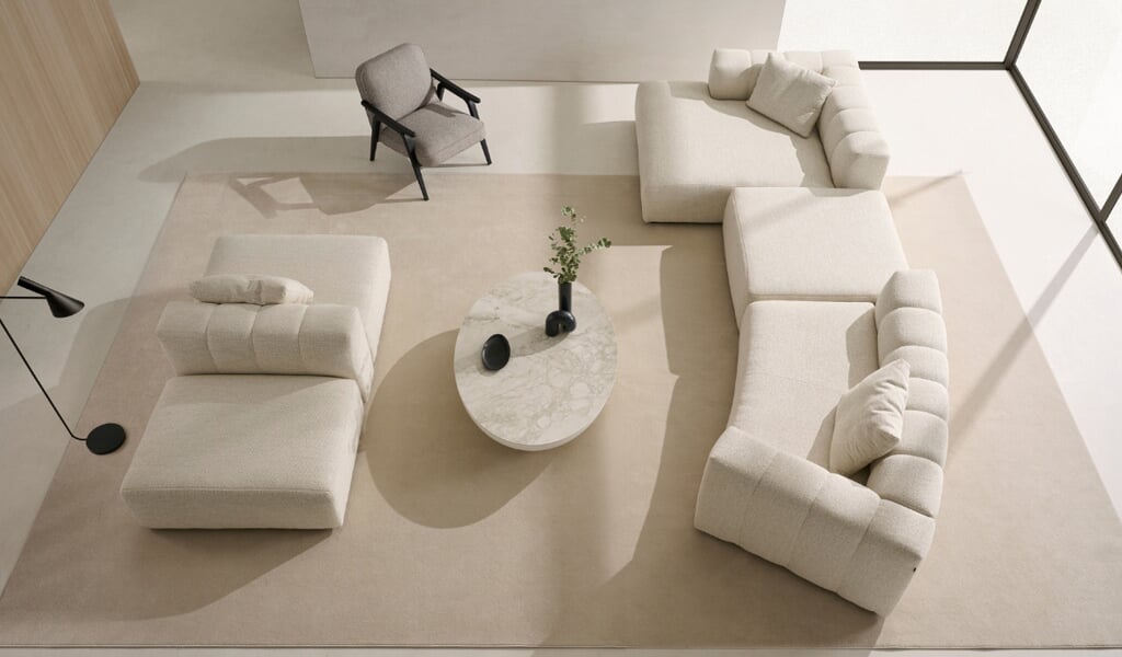 Canapé modulable original Doze marque Beltafrajumar Canapé modulable sans alignement classique