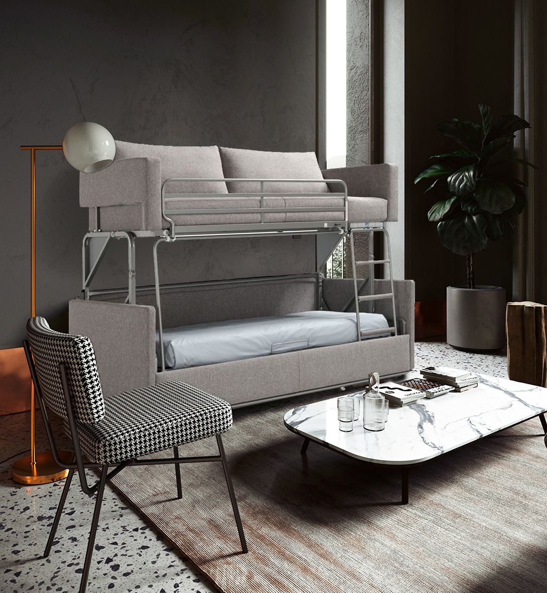 Canapé convertible en lits superposés Duplex