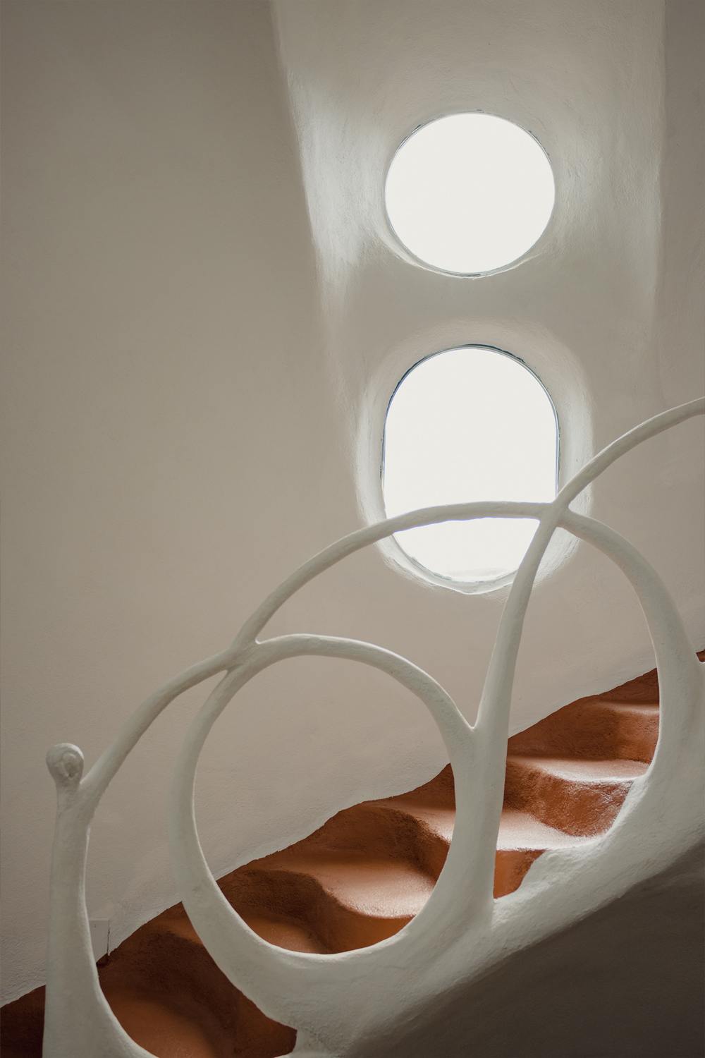 Escaliers en chaux naturelle design