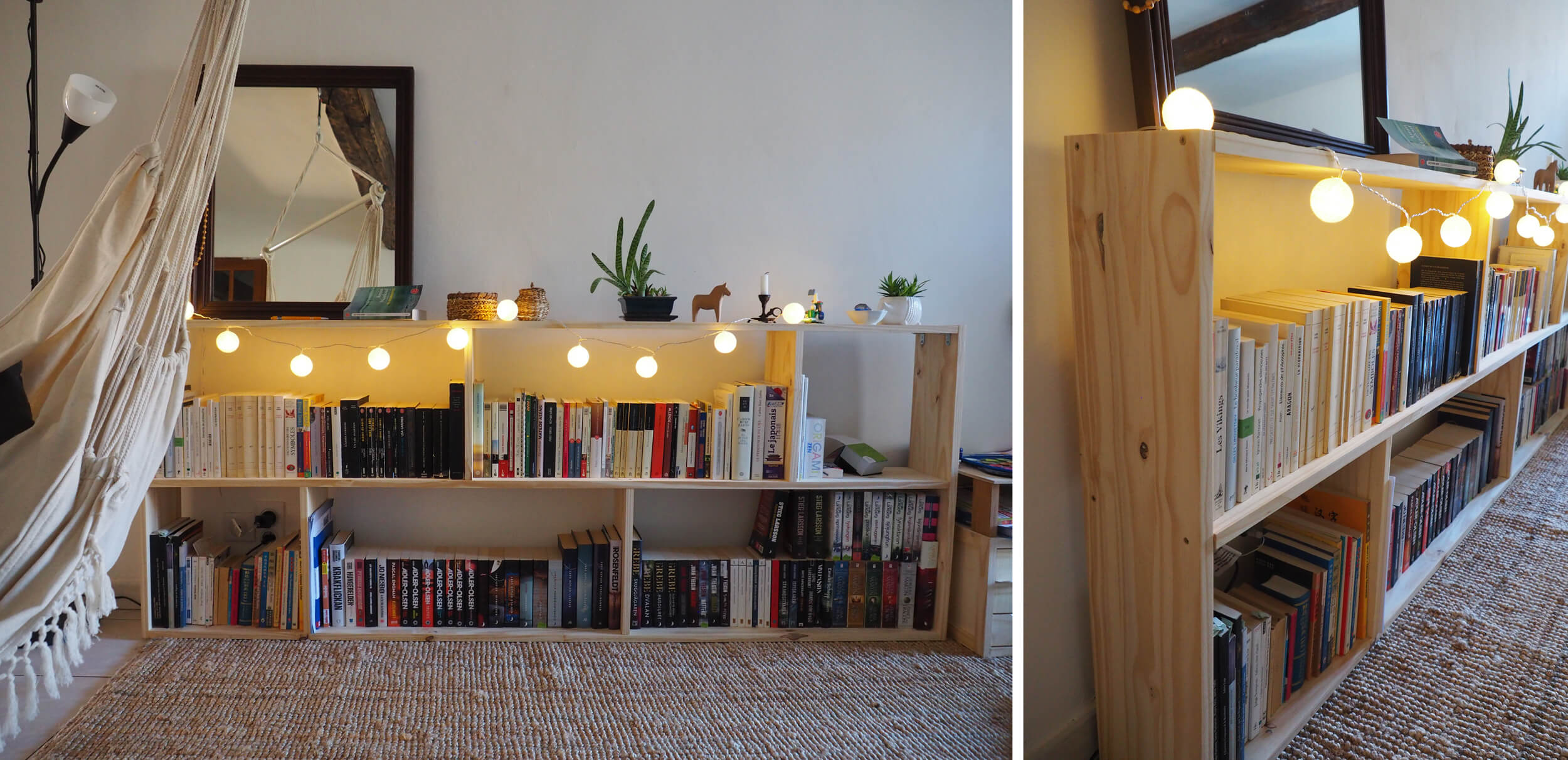 Bibliothèque en bois sur mesure DIY fabrication