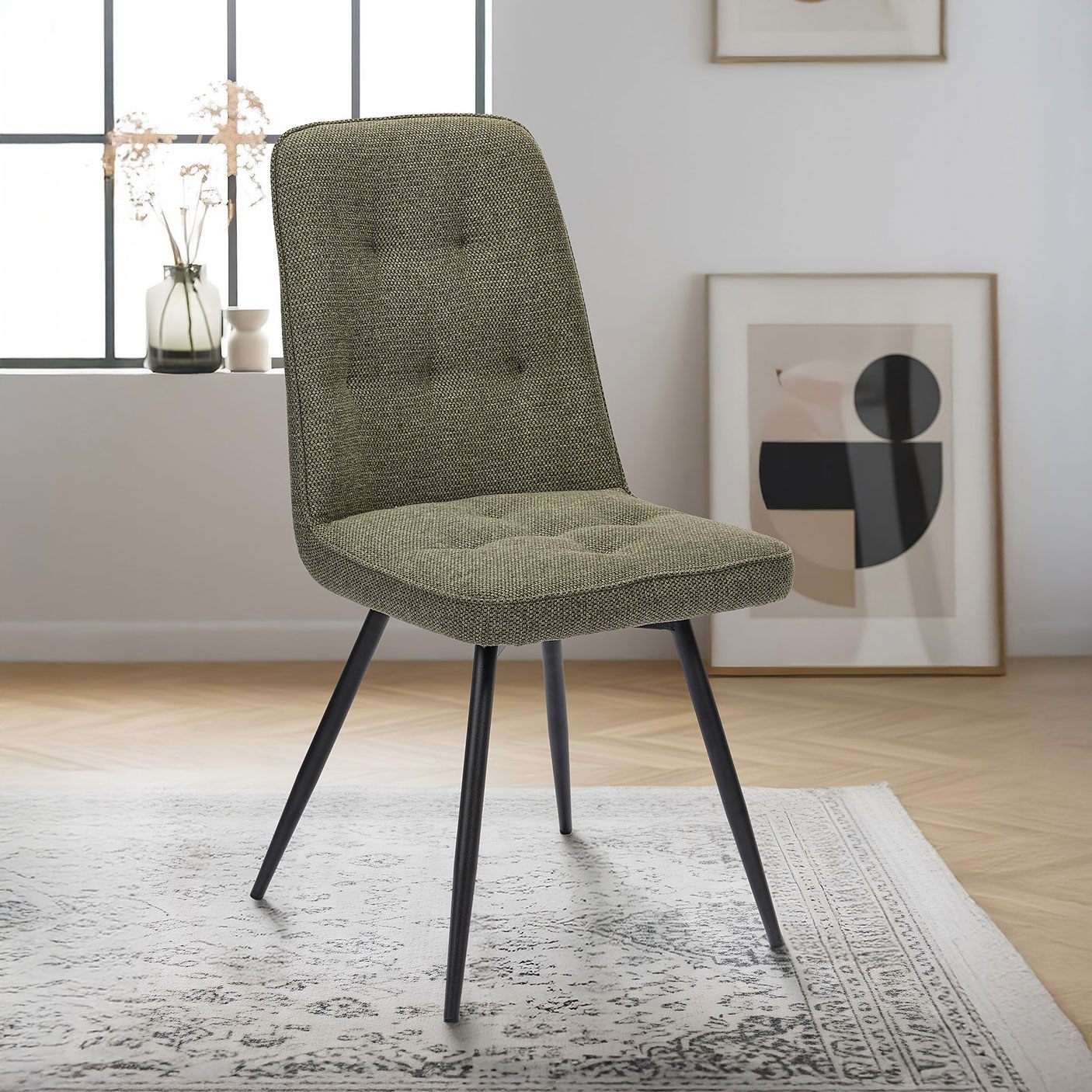 Chaise Clara verte Girardeau