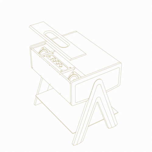 Enceinte design 2 en 1 table basse Cube - La Boite Concept