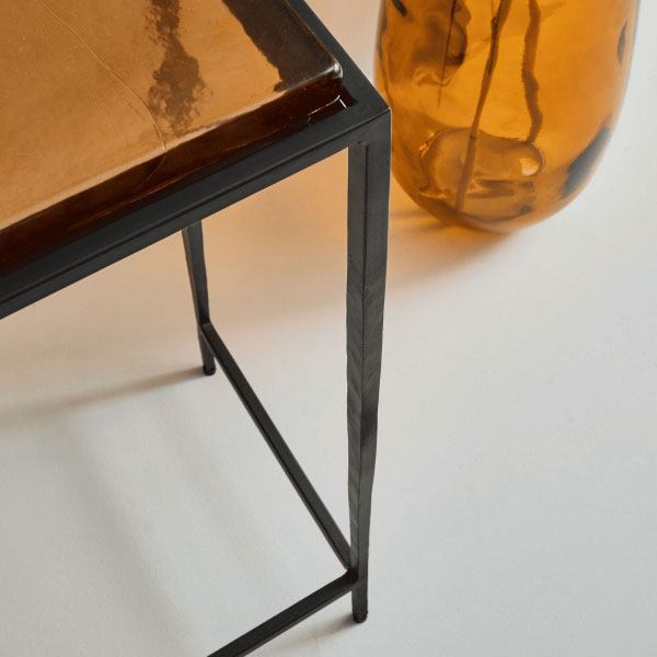 Console Igloo en verre fumé Signature