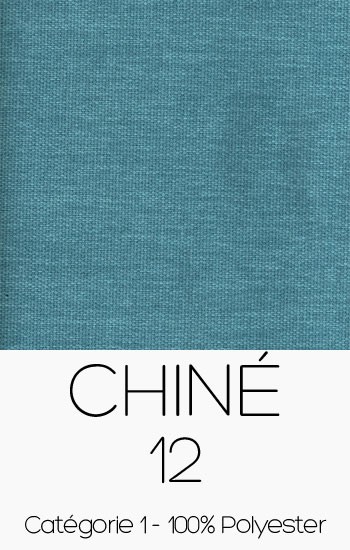 Chiné 12 Bleu Paon clair